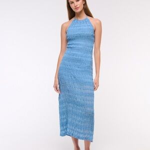 ABERCROMBIE BLUE HALTER DRESS